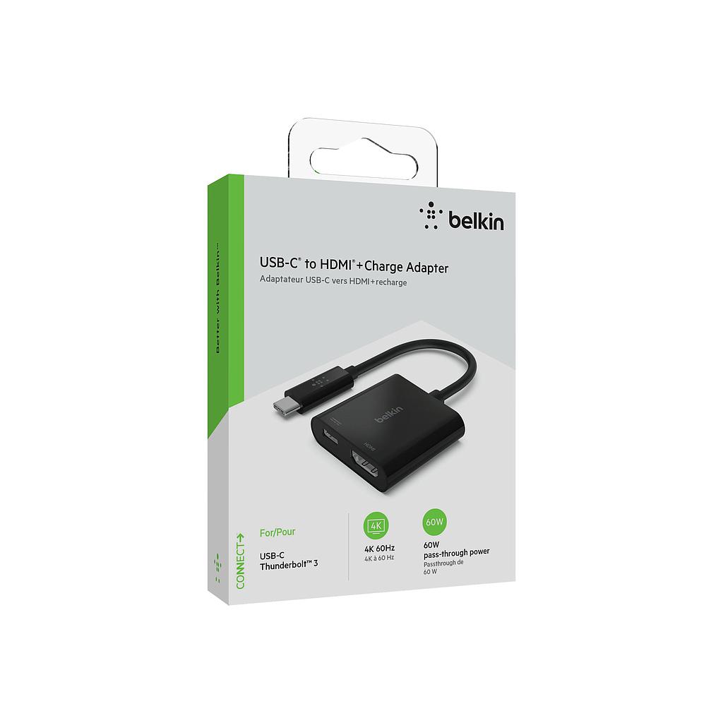 Belkin USB-C to HDMI + Charge Adapter - Conversor de interfaz de vídeo