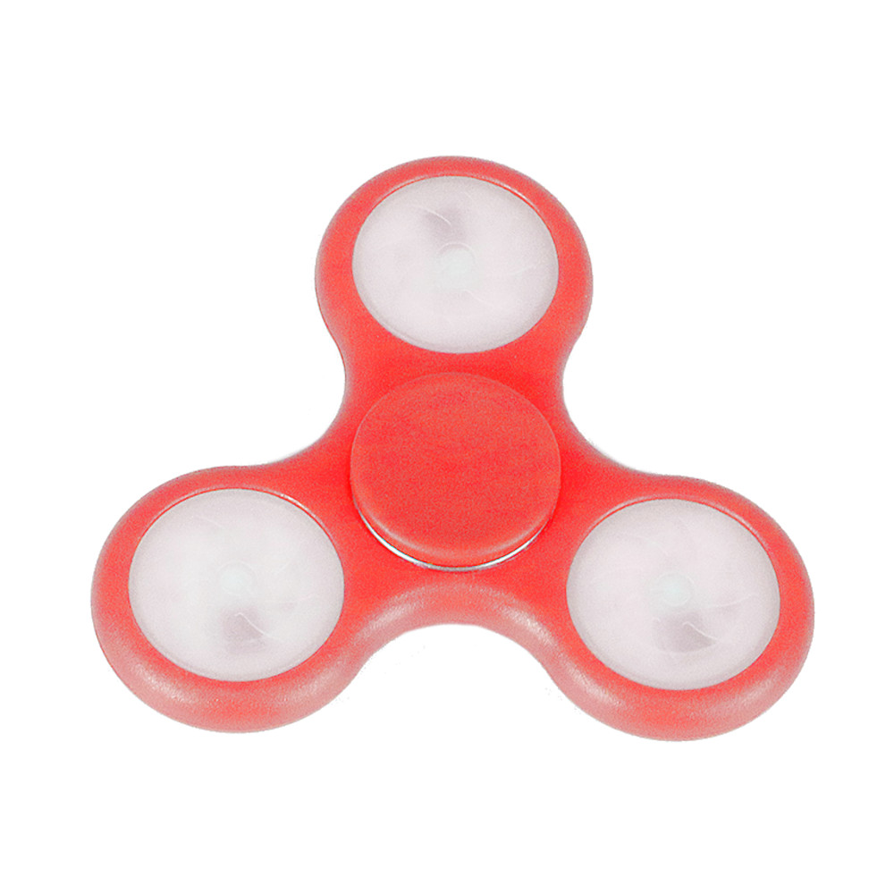 Fidget Spinner Antiestres Luces Led Rojo