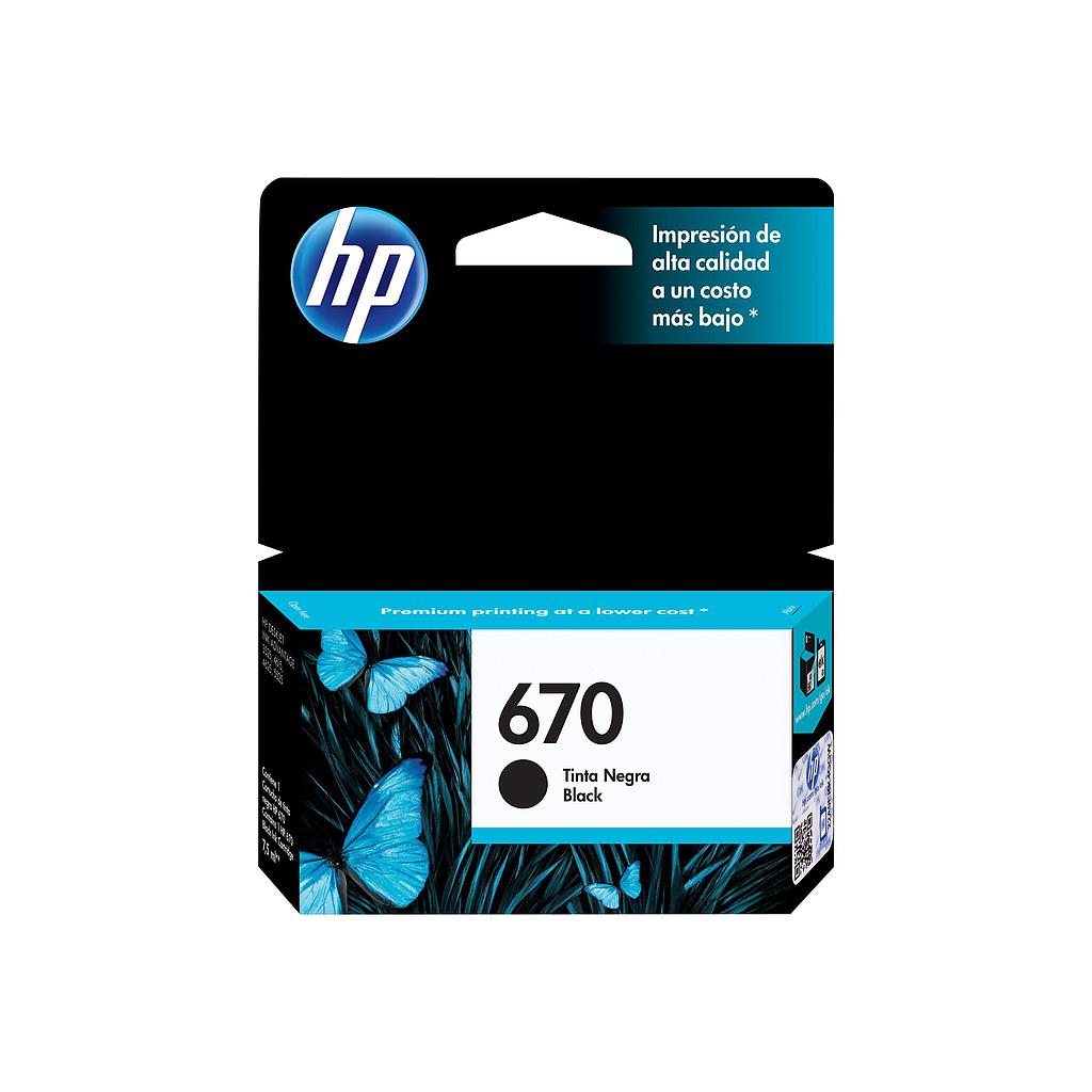 HP 670 - 14 ml - negro