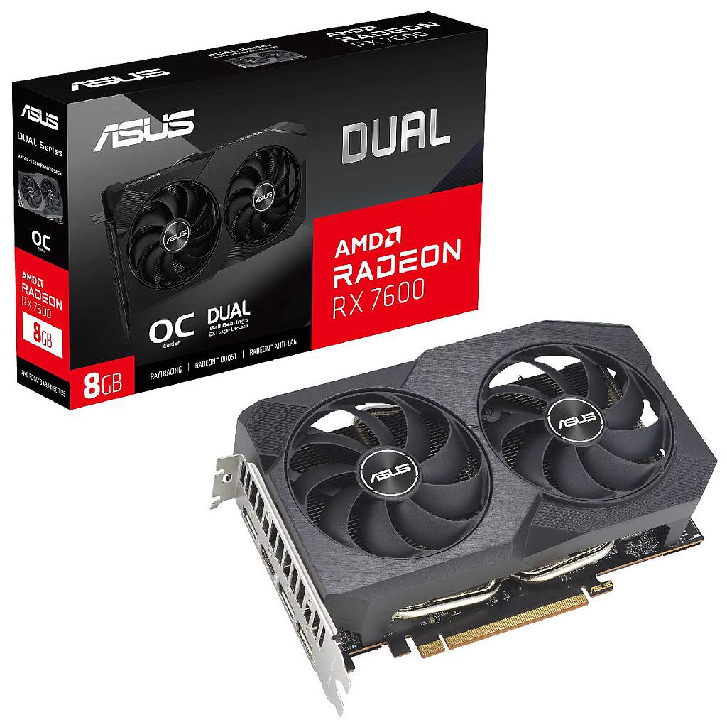 Tarj. Vga Asus Geforce Rx 7600 Dual 8gb Gddr6