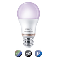 Lámpara Led Inteligente Philips Wiz 8W E27 Blanco Y Color