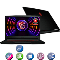 Notebook Gaming Msi 15,6'' Core I5 8gb 512gb Win11 Rtx2050