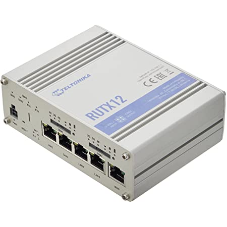 RUTX12 WIFI ROUTER 2XLTE-CAT 6  4XGB ETH (1 WAN) BT GPS LB