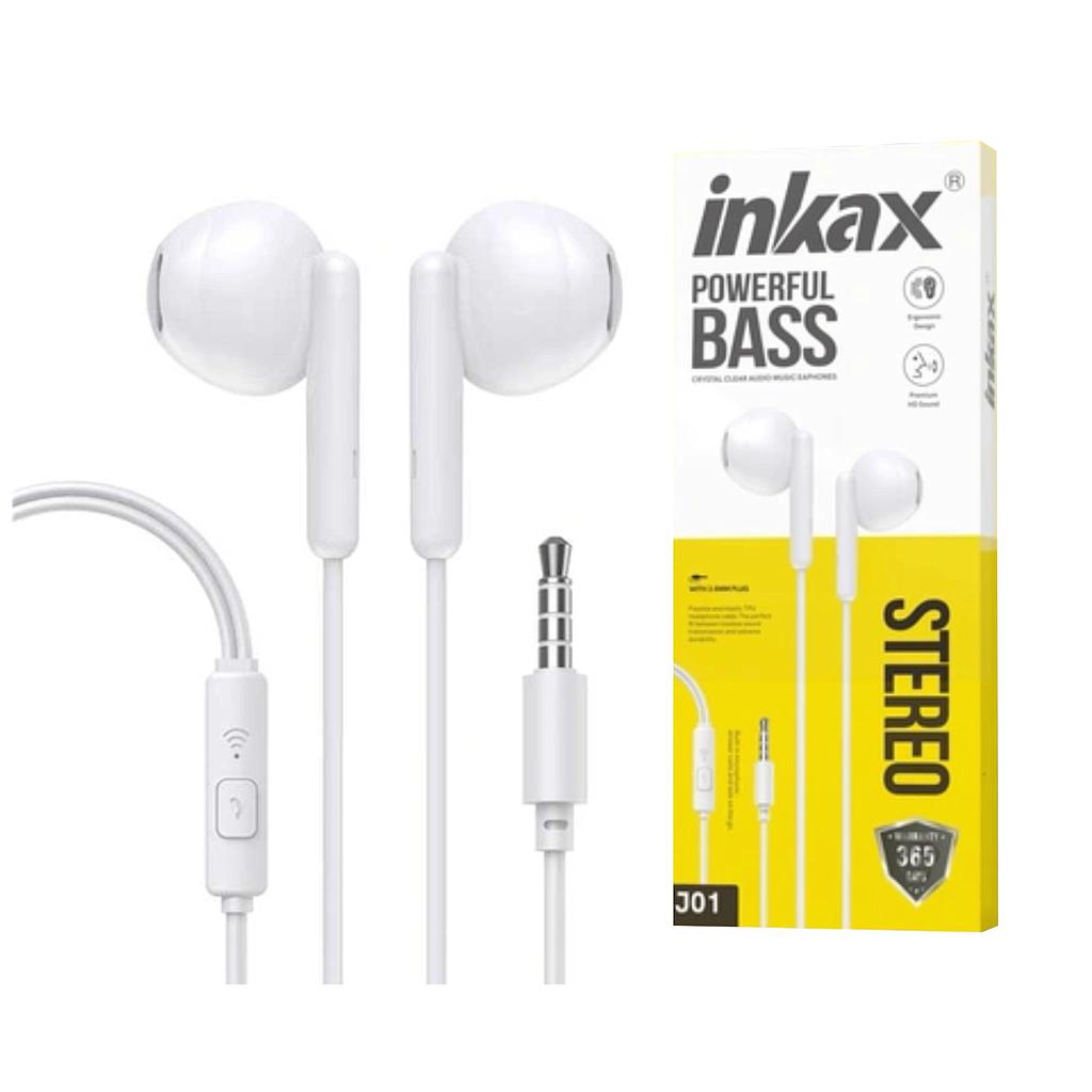 Auriculares Inkax semi-Intra 3.5mm blanco