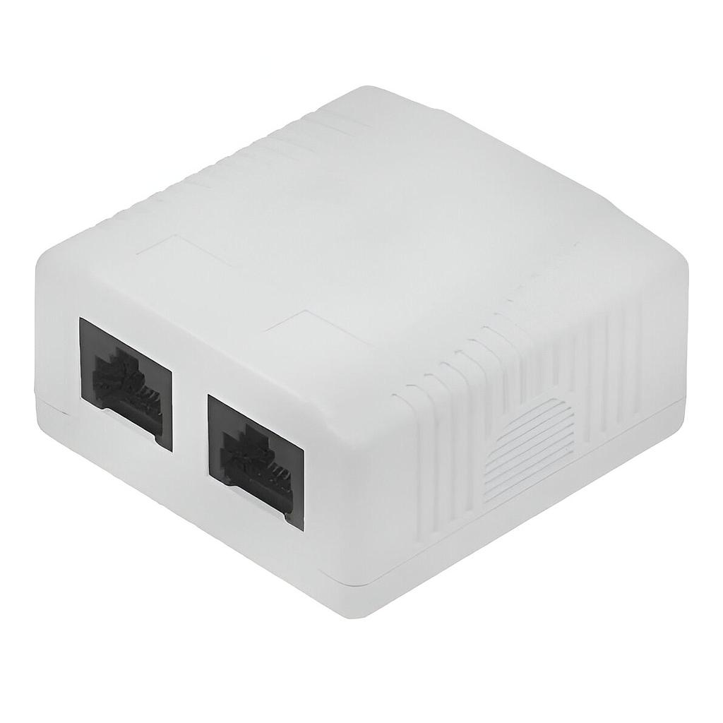 Caja de pared NRG+ RJ-45 2 puertos CAT6