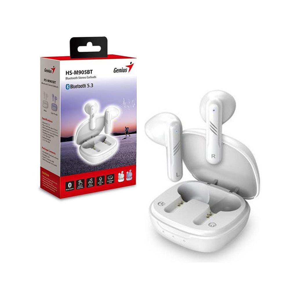 Auriculares Genius HS-M905BT TWS Bluetooth 5.3 Blanco