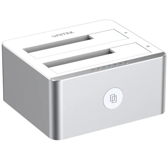 Dock Station Unitek doble bahía para Discos 2.5" y 3.5" SATA 6