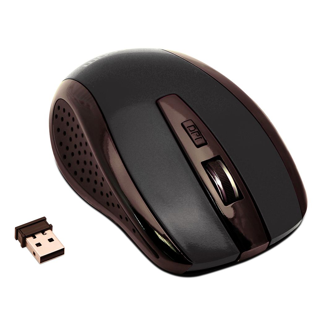 MOUSE INALÁMBRICO 2,4G NEGRO ARGOM